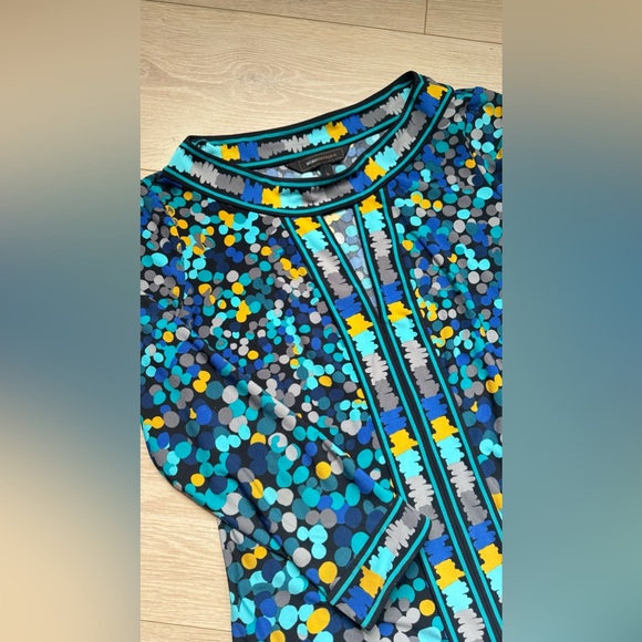 BCBG MAXAZRIA Blue Mosaic Cut-out Dress Size XXS PRELOVED EXCELLENT - Picture 2 of 6